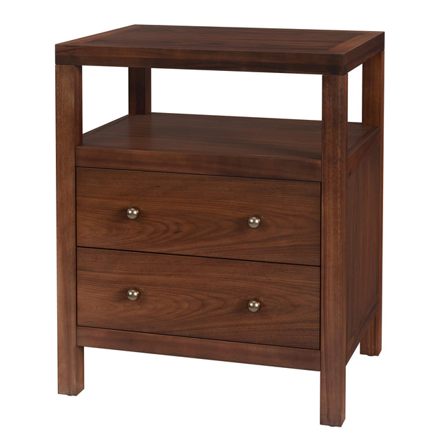 Nora 21 in. W Rectangular Wood 2 Drawer Nightstand with Open Shelf by Butler Specialty Company