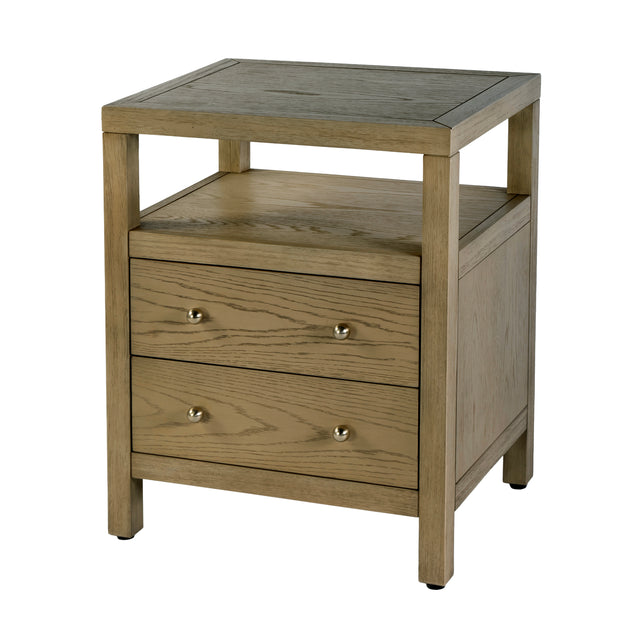 Nora 21 in. W Rectangular Wood 2 Drawer Nightstand with Open Shelf by Butler Specialty Company