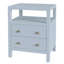 Nora 21 in. W Rectangular Wood 2 Drawer Nightstand with Open Shelf by Butler Specialty Company