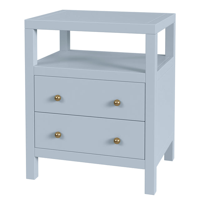 Nora 21 in. W Rectangular Wood 2 Drawer Nightstand with Open Shelf by Butler Specialty Company