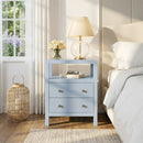 Nora 21 in. W Rectangular Wood 2 Drawer Nightstand with Open Shelf by Butler Specialty Company