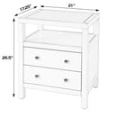 Nora 21 in. W Rectangular Wood 2 Drawer Nightstand with Open Shelf by Butler Specialty Company