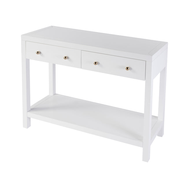 Nora 40 in. W Rectangular Wood 2 Drawer Console Table with Lower Open Shelf by Butler Specialty Company