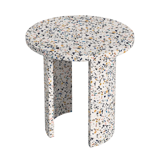 Siesta Outdoor 19.25 in. W Round Terrazzo Marble Side Table by Butler Specialty Company