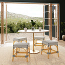 Robias 18 in. Seat Height Rectangular Rattan Low Dining Stool by Butler Specialty Company