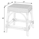 Robias 18 in. Seat Height Rectangular Rattan Low Dining Stool by Butler Specialty Company