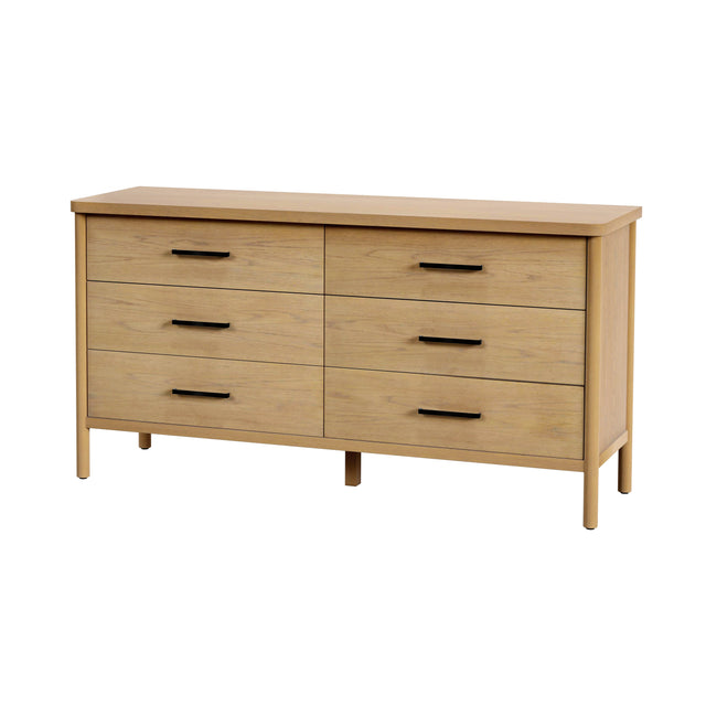 Lennon 60 in. W Rectangular Wood 6 Drawer Rounded Leg Dresser by Butler Specialty Company
