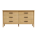 Lennon 60 in. W Rectangular Wood 6 Drawer Rounded Leg Dresser by Butler Specialty Company