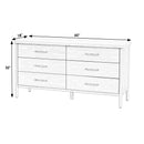 Lennon 60 in. W Rectangular Wood 6 Drawer Rounded Leg Dresser by Butler Specialty Company