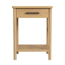 Lennon 21 in. W Rectangular Wood 1 Drawer Rounded Leg Nightstand with Lower Open Shelf by Butler Specialty Company