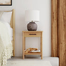 Lennon 21 in. W Rectangular Wood 1 Drawer Rounded Leg Nightstand with Lower Open Shelf by Butler Specialty Company