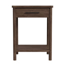 Lennon 21 in. W Rectangular Wood 1 Drawer Rounded Leg Nightstand with Lower Open Shelf by Butler Specialty Company