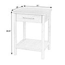 Lennon 21 in. W Rectangular Wood 1 Drawer Rounded Leg Nightstand with Lower Open Shelf by Butler Specialty Company