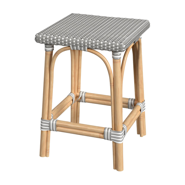 Riviera 24 in. Seat Height Square Rattan Backless Counter Stool by Butler Specialty Company