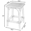 Riviera 24 in. Seat Height Square Rattan Backless Counter Stool by Butler Specialty Company
