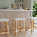 Riviera 24 in. Seat Height Square Rattan Backless Counter Stool by Butler Specialty Company