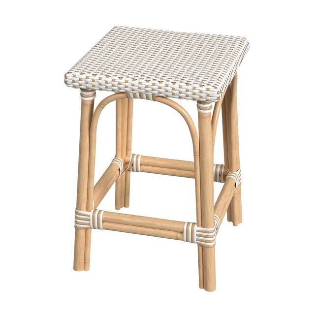 Riviera 24 in. Seat Height Square Rattan Backless Counter Stool by Butler Specialty Company