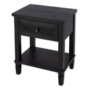 Flagstaff 20 in. W Rectangular Cane and Wood 1 Drawer Nightstand with Lower Open Shelf by Butler Specialty Company