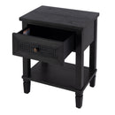 Flagstaff 20 in. W Rectangular Cane and Wood 1 Drawer Nightstand with Lower Open Shelf by Butler Specialty Company