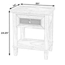 Flagstaff 20 in. W Rectangular Cane and Wood 1 Drawer Nightstand with Lower Open Shelf by Butler Specialty Company