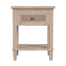 Flagstaff 20 in. W Rectangular Cane and Wood 1 Drawer Nightstand with Lower Open Shelf by Butler Specialty Company