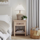 Flagstaff 20 in. W Rectangular Cane and Wood 1 Drawer Nightstand with Lower Open Shelf by Butler Specialty Company