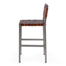 Bromley 24.5 in. Seat Height Iron and Leather Counter Stool with Back by Butler Specialty Company