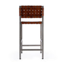 Bromley 24.5 in. Seat Height Iron and Leather Counter Stool with Back by Butler Specialty Company