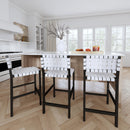 Bromley 24.5 in. Seat Height Iron and Leather Counter Stool with Back by Butler Specialty Company