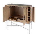 Joanie 40 in. W Rectangular Wood and Metal 2 Door Wine Cabinet by Butler Specialty Company