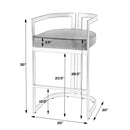 Clarence 28 in. Seat Height Faux Leather Low Back Bar Stool by Butler Specialty Company