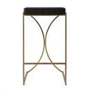 Natalya 31 in. Seat Height Faux Leather and Metal Backless Bar Stool by Butler Specialty Company