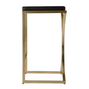 Natalya 31 in. Seat Height Faux Leather and Metal Backless Bar Stool by Butler Specialty Company