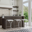 Natalya 31 in. Seat Height Faux Leather and Metal Backless Bar Stool by Butler Specialty Company