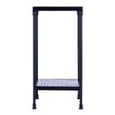 Lana 11.75 in. Square Bone Inlay and Metal Side Table with Lower Open Shelf by Butler Specialty Company