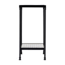 Lana 11.75 in. Square Bone Inlay and Metal Side Table with Lower Open Shelf by Butler Specialty Company