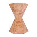 Billie 20 in. W Hourglass Hexagon Shaped Burl Wood Side Table by Butler Specialty Company