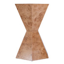 Billie 20 in. W Hourglass Hexagon Shaped Burl Wood Side Table by Butler Specialty Company