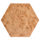 Billie 20 in. W Hourglass Hexagon Shaped Burl Wood Side Table by Butler Specialty Company