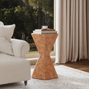 Billie 20 in. W Hourglass Hexagon Shaped Burl Wood Side Table by Butler Specialty Company