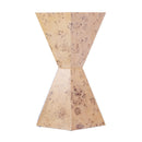 Billie 20 in. W Hourglass Hexagon Shaped Burl Wood Side Table by Butler Specialty Company