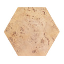 Billie 20 in. W Hourglass Hexagon Shaped Burl Wood Side Table by Butler Specialty Company