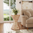 Billie 20 in. W Hourglass Hexagon Shaped Burl Wood Side Table by Butler Specialty Company
