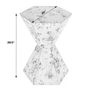 Billie 20 in. W Hourglass Hexagon Shaped Burl Wood Side Table by Butler Specialty Company