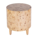 Billie 22 in. W Round Burl Wood Drum End Table by Butler Specialty Company