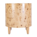 Billie 22 in. W Round Burl Wood Drum End Table by Butler Specialty Company