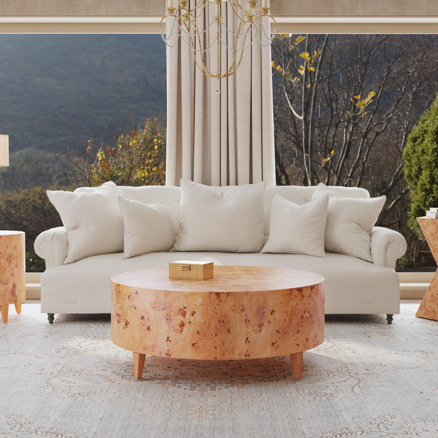 Billie 46 in. W Round Burl Wood Coffee Table by Butler Specialty Company