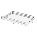 Winona 22 in. W Rectangular Metal and Mirrored Glass Serving Tray by Butler Specialty Company