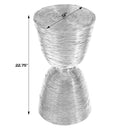 Angelo 12 in. Wide Hourglass Drum Shaped Metal End Table by Butler Specialty Company