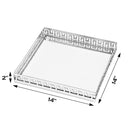 Cleo 14 in. W Square Metal and Mirrored Glass Serving Tray by Butler Specialty Company